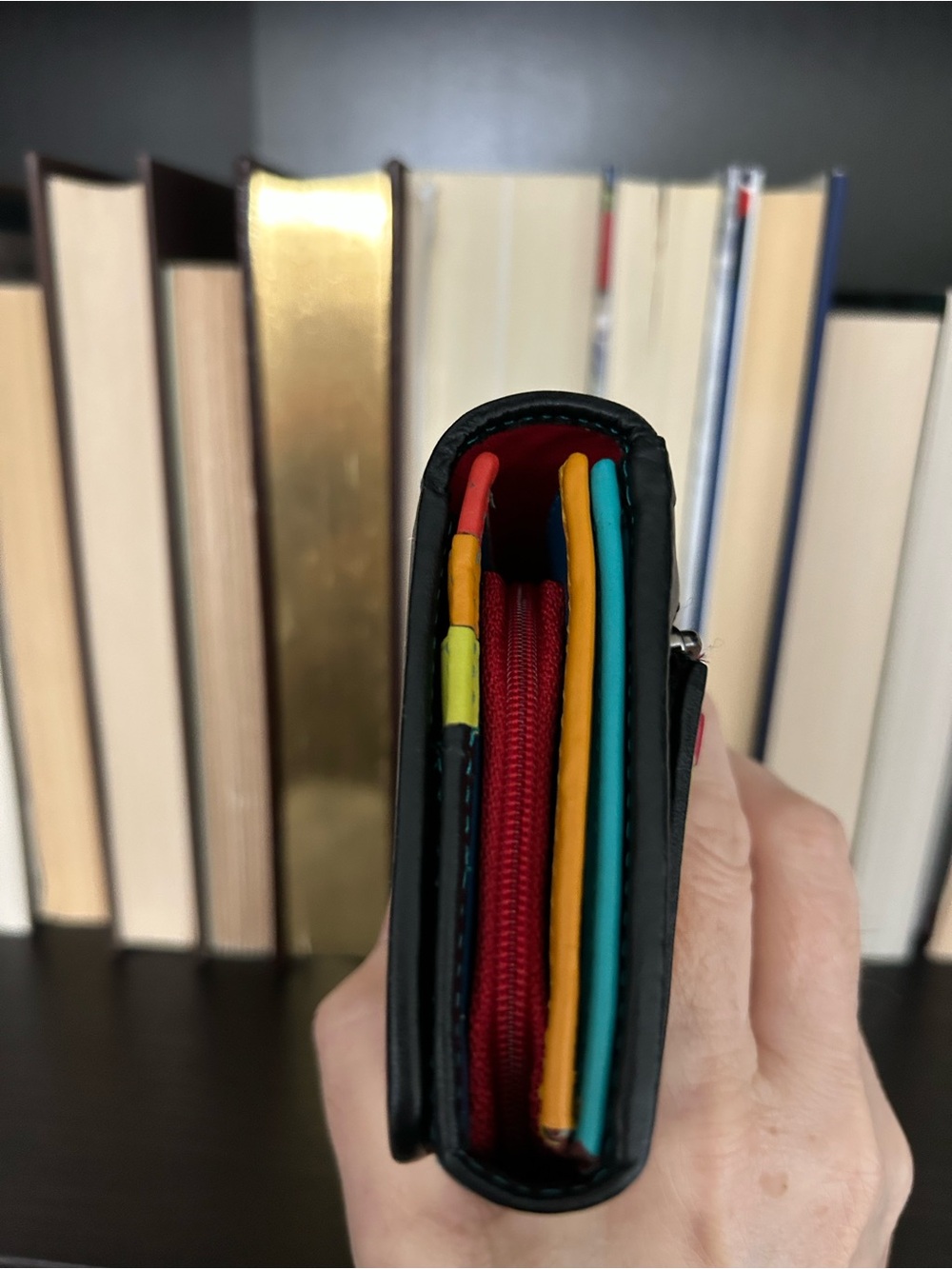 VISCONTI - Kos Purs- Cash and Coin - Trifold Wallet - Multicolored Leather - Picture 7 of 15